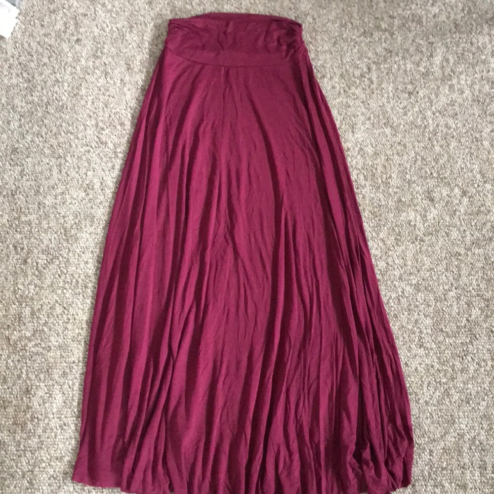 Dark pink maxi skirt
